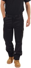 Mens Black Cargo Combat Work