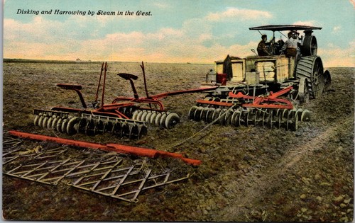Vintage hand tinted postcard - tinted,