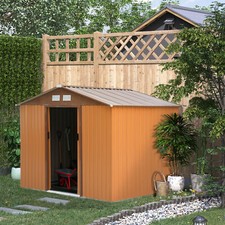 Garden Shed Storage Large Yard Store Door Metal Roof Building Tool Box Container