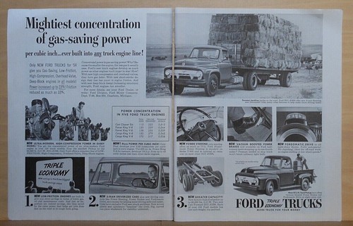 1954 two page - magazine, ad