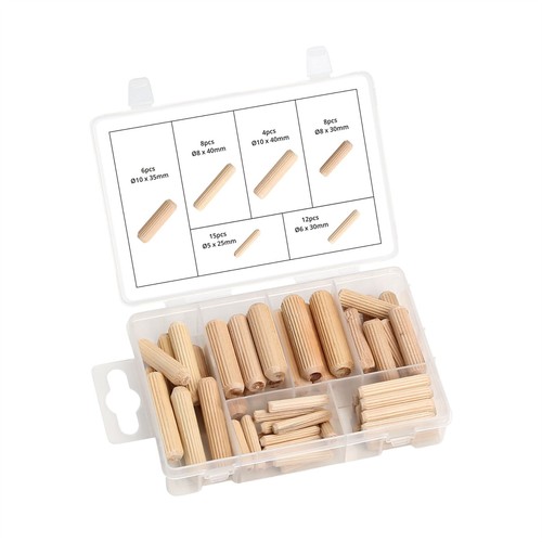 Wooden dowels 53pc assortment - dowels,