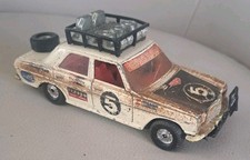 Vintage Corgi Mercedes-Benz 240D Rally Car Diecast #5 with Roof Rack & Spares