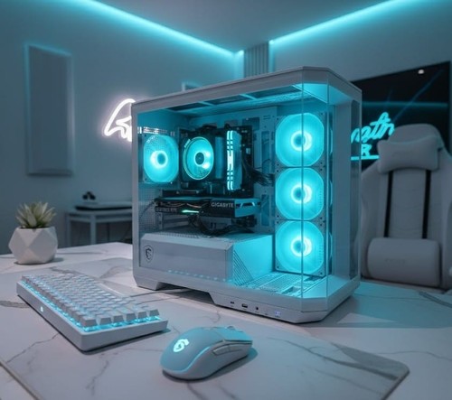 Pristine white asthetic gaming - white,