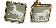 Wedgwood cufflinks horse - wedgwood,
