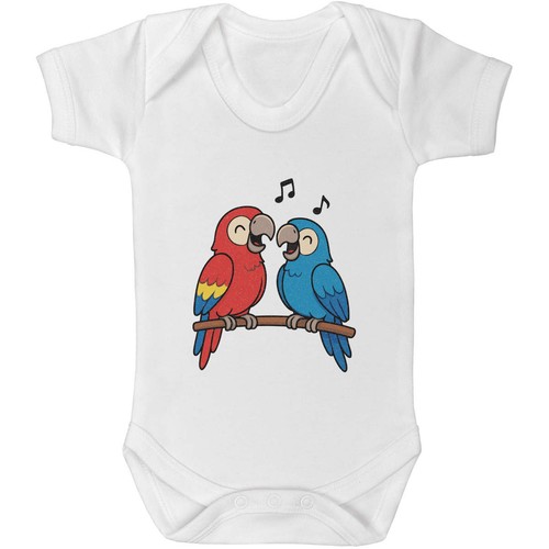 Singing parrots baby grows - baby,