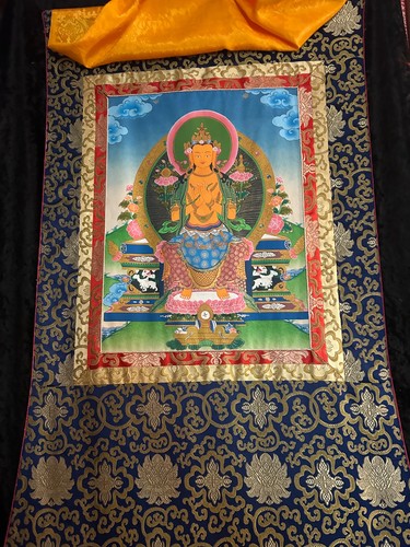 Maitreya buddha thangka - buddha,