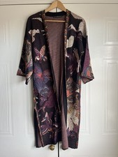 Peruvian Connection Pima Cotton Mikado Kimono Duster Sweater Bird Boho Art S