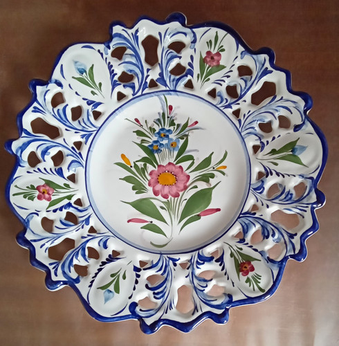 Hand painted pierced floral - hand,