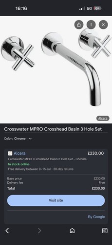 Crosswater mpro crosshead - crosswater,