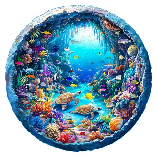 Ocean wonders wooden puzzle - ocean,