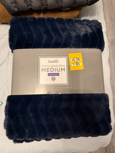 Dunelm chevron plush throw - dunelm,