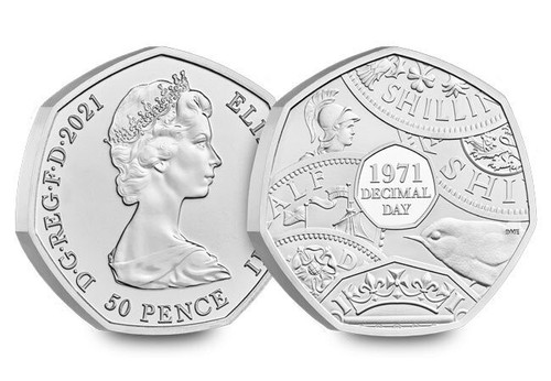 2021 decimal day 50p - 50p, fifty