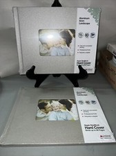 2 X Unibind Staple SteelBook Hard Cover Silver 5mm Landscape Binds 80 pages