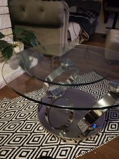 Glass & chrome rotating /