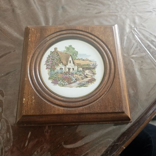 Ceramic plate with wooden - ceramic,