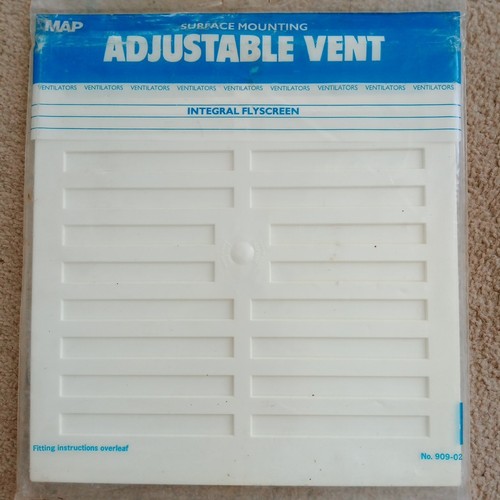 Vent white square surface - white,