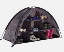 Vango Camping Cupboard Collapsible Tent Awning Storage Organiser - Smoke Grey