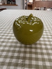 Green Pottery Apple Ornament