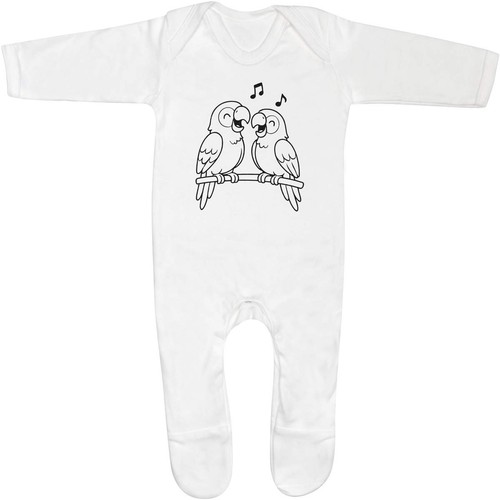 Singing parrots baby - parrots', romper