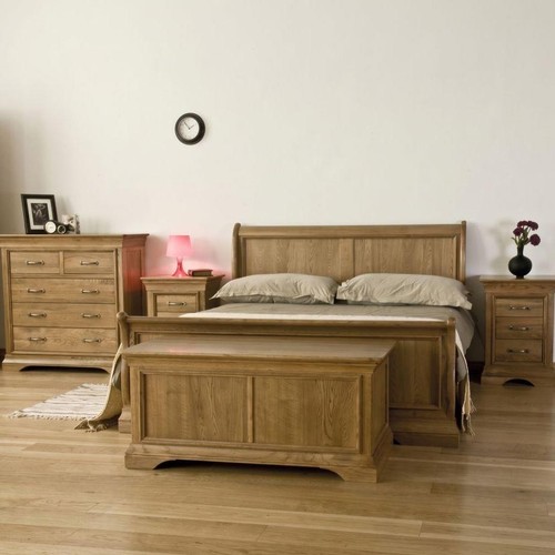 Solid oak double - solid, bed