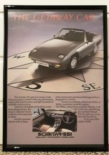 Framed original Classic Car Ad