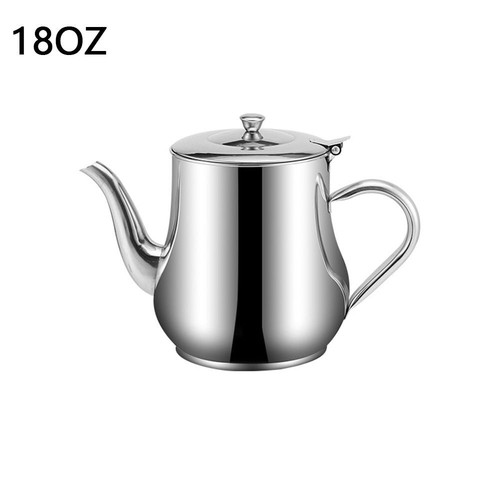 Stainless steel metal teapot - stainless,