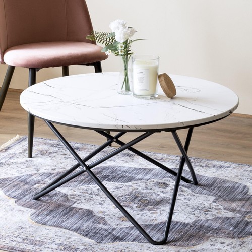 Coffee table marble effect - coffee,