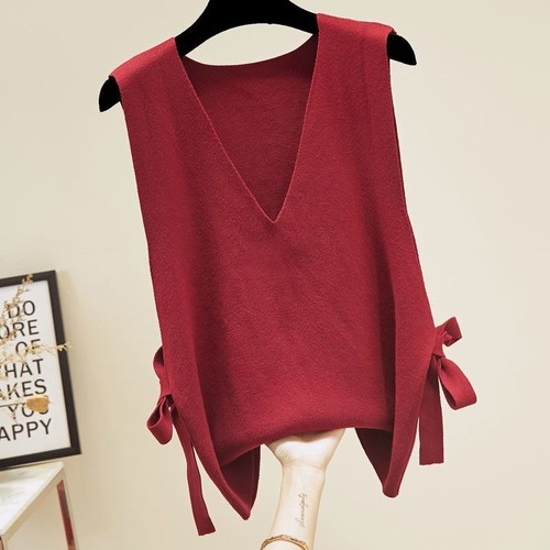 Ladies solid knit - solid, tank