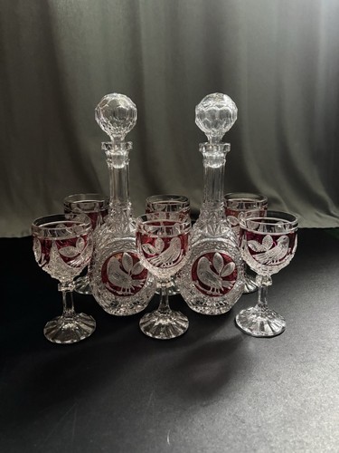 Vintage hofbauer crystal - crystal, ruby
