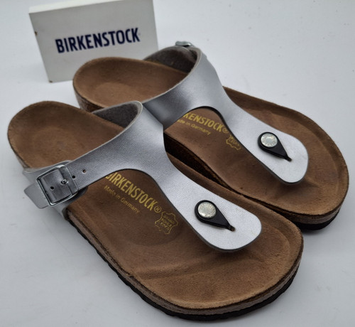 Birkenstock gizeh silver thong - gizeh,