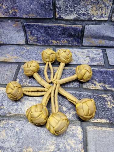 Gold fabric knot napkin - fabric,