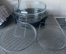 Daewoo Halogen 17L Glass Bowl, Stand, Expansion Ring, High/Low Racks & Extras