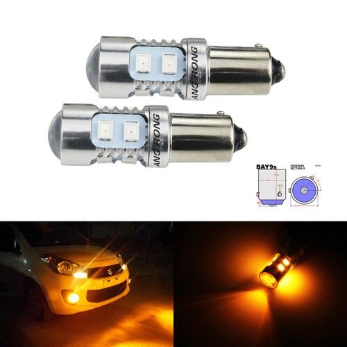 Pair h21w 435 bay9s amber - pair, led