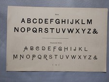 Block & Ornamental Block Ornamental Alphabet - Antique Print - c1880s