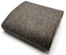 Brown Green Wool Fabric Check
