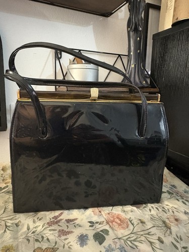Vintage black patent - black,