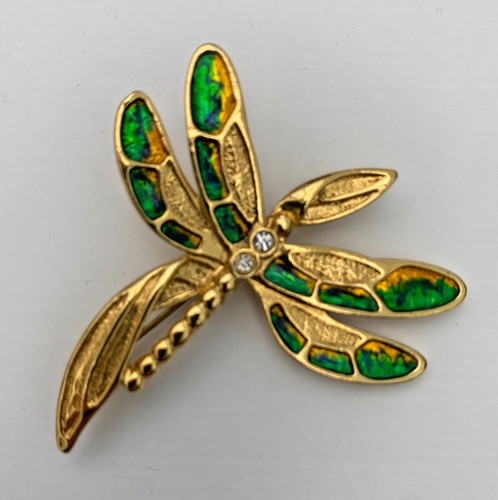 Vintage gold tone - gold, green
