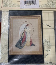Lavender And Lace Guardian Angel self gathered Counted Cross Stitch Kit