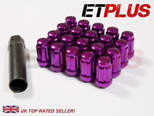 20 x Purple Spline Wheel Nuts M12x1.25 Fits Subaru Impreza Hatch Sti WRX