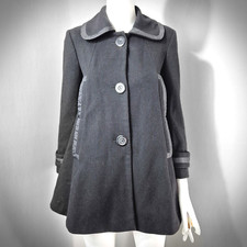 Vintage Swing Coat Black Wool