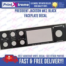 PRESIDENT JACKSON BLACK MK1 cb radio faceplate Decal Sticker self adhesive vinyl