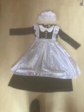 Fancy Dress - Kids Maids Outfit & Bonnet - Fit 8-10 Year Old. Used Once