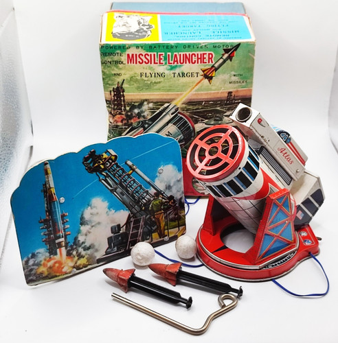 1960 tinplate toy set icbm - 1960's,