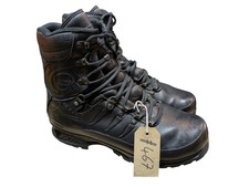 Meindl German Army SF Issue Black Leather GoreTex Combat Boots Size 10.5 UK #467