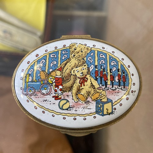 Tks bilston enamel teddy bear - enamel,
