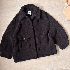ZARA Black Teddy Cocoon 3/4