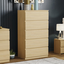 Vida Designs Modern 5 Chest of Drawers Storage Tall Wide Bedroom Furniture