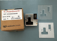 Wandsworth Crystal/Antique Bronze Single Switched Socket - CRYS/SSSO/AB/AB/B