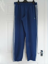 adidas track pants tracksuit bottoms clima cool blue size medium Excellent con