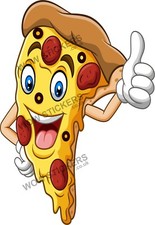 Pizza mascot sticker - mascot, trailer